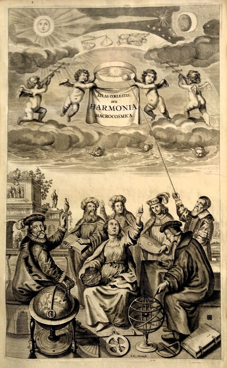 Frontispiz der "Harmonia macrocosmica", Amsterdam 1661; VadSlg HB 105